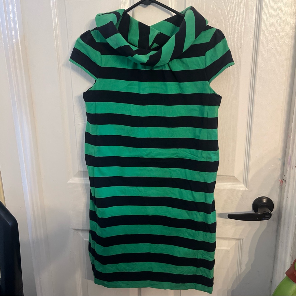 Kate Spade Green And Black Striped Fabric